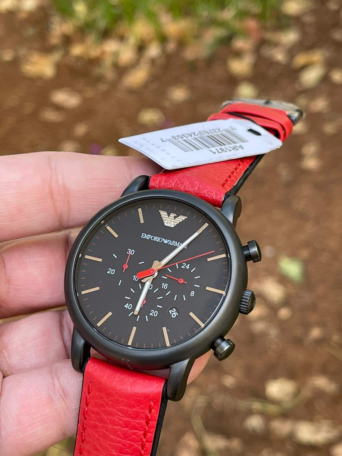 Emporio Armani AR1971 Yeni Stok Kırmızı Kordonlu Erkek Saat Modeli L-731