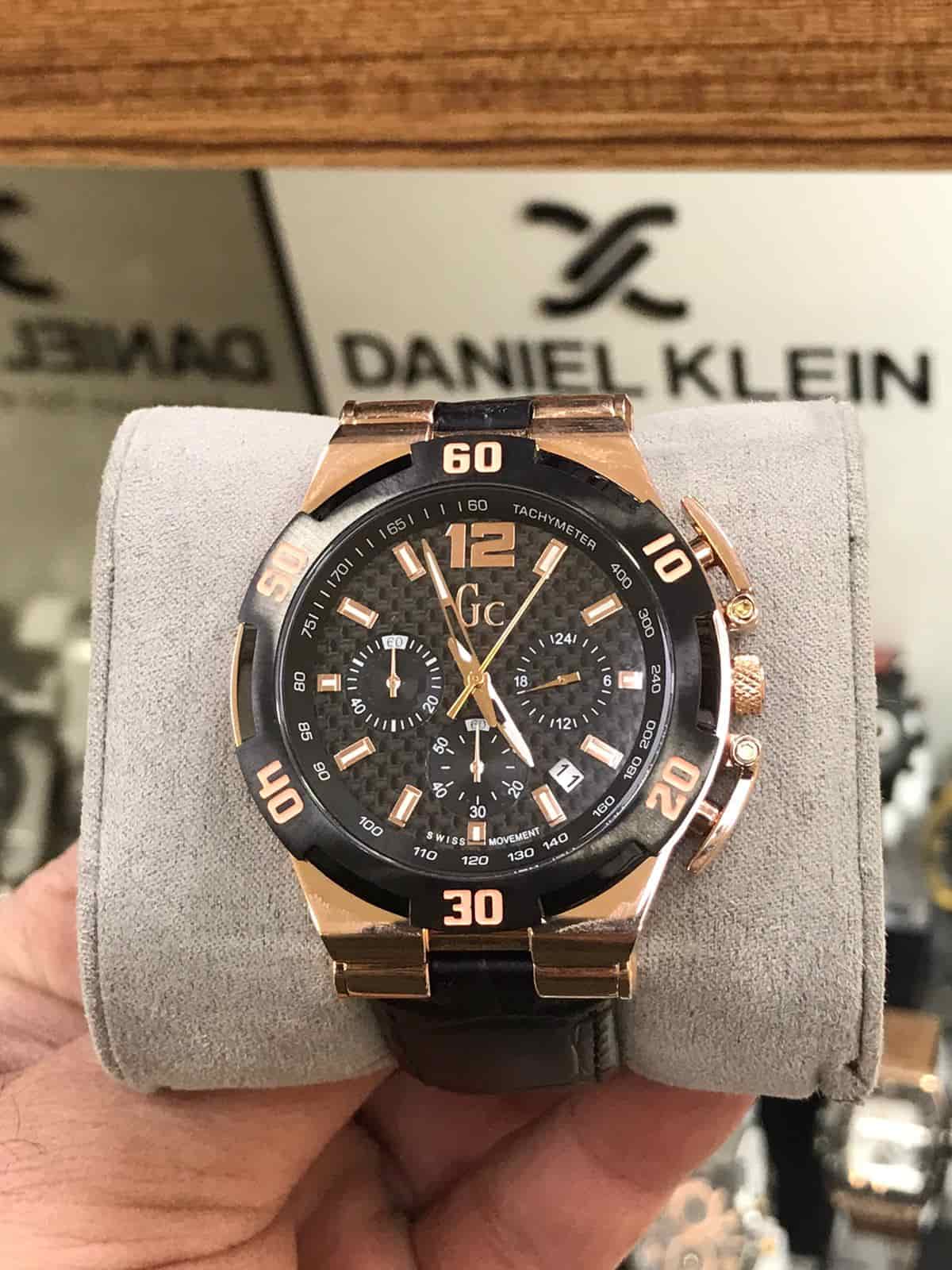 Guess Bronz Çelik Kasa Deri Kordon L-506