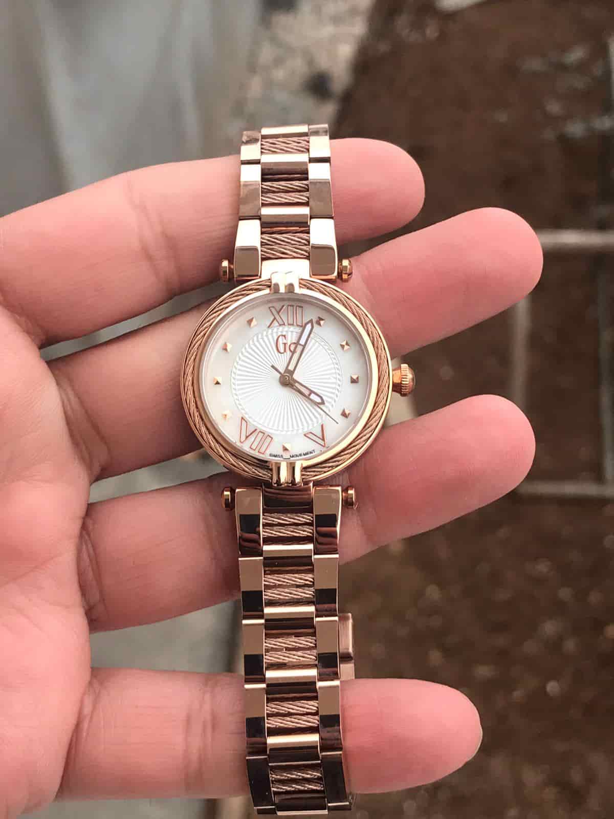 Guess Beyaz Kadran Bronz Çelik Kordon L-581