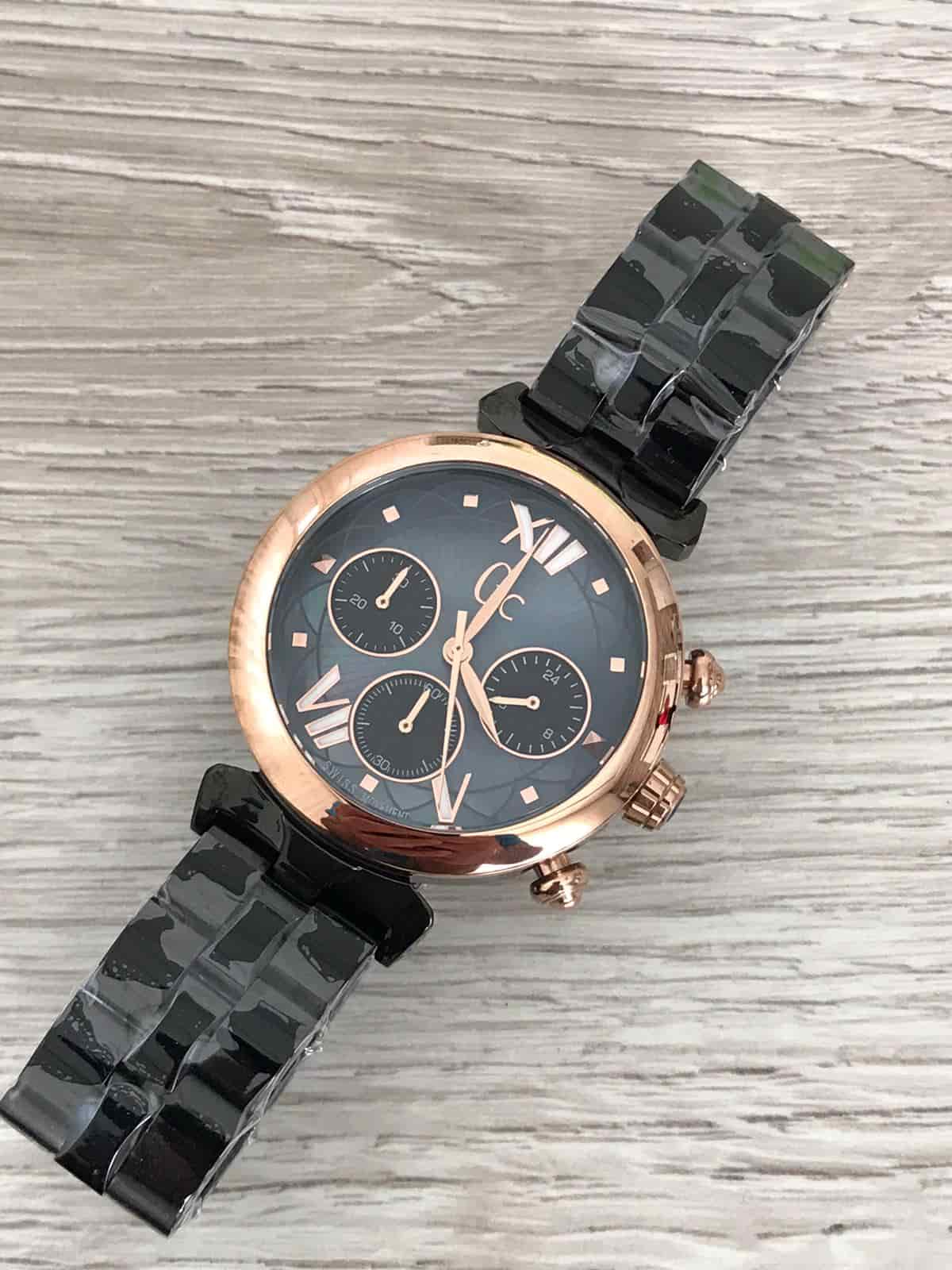 Guess Desenli Kadran Siyah Çelik Kordon L-559