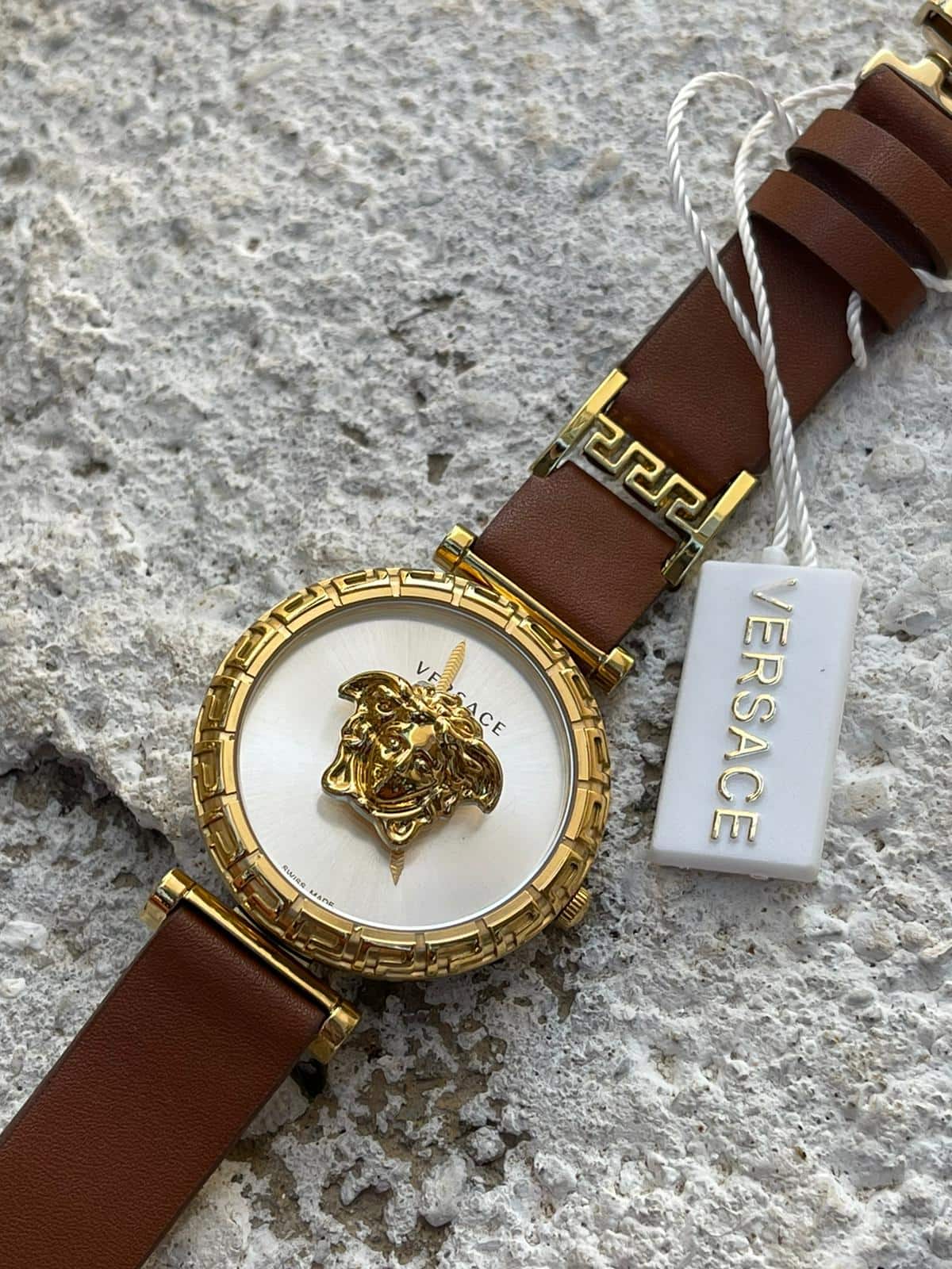 Versace Kahverengi Kadran Kahverengi Kordon Saat L-631