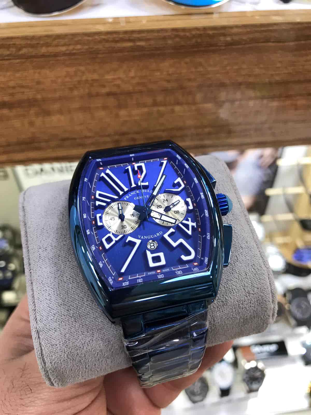 Franck Muller Vanguard Mavi Çelik Kordon L-524