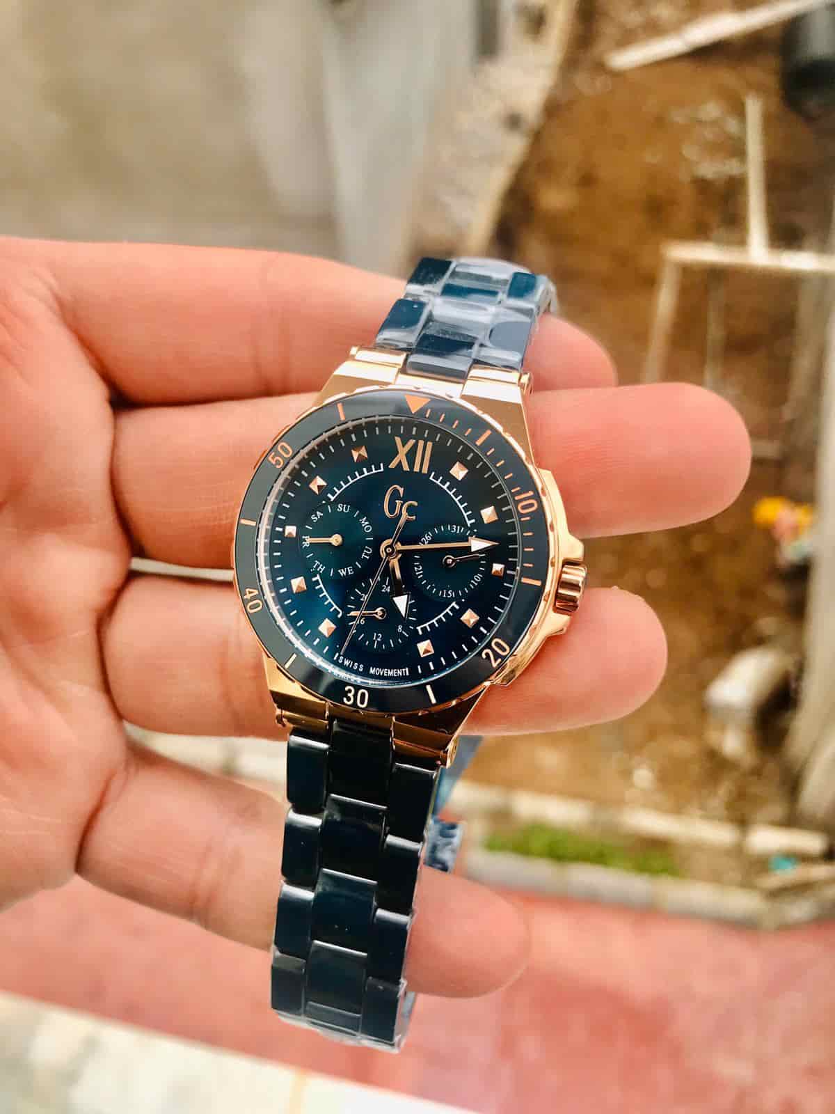 Guess Bronz Çelik Kasa Full Lacivert L-582